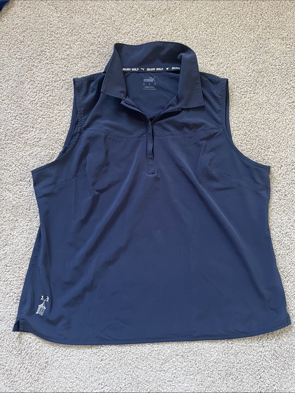 Puma Women's Navy Sleeveless Polo